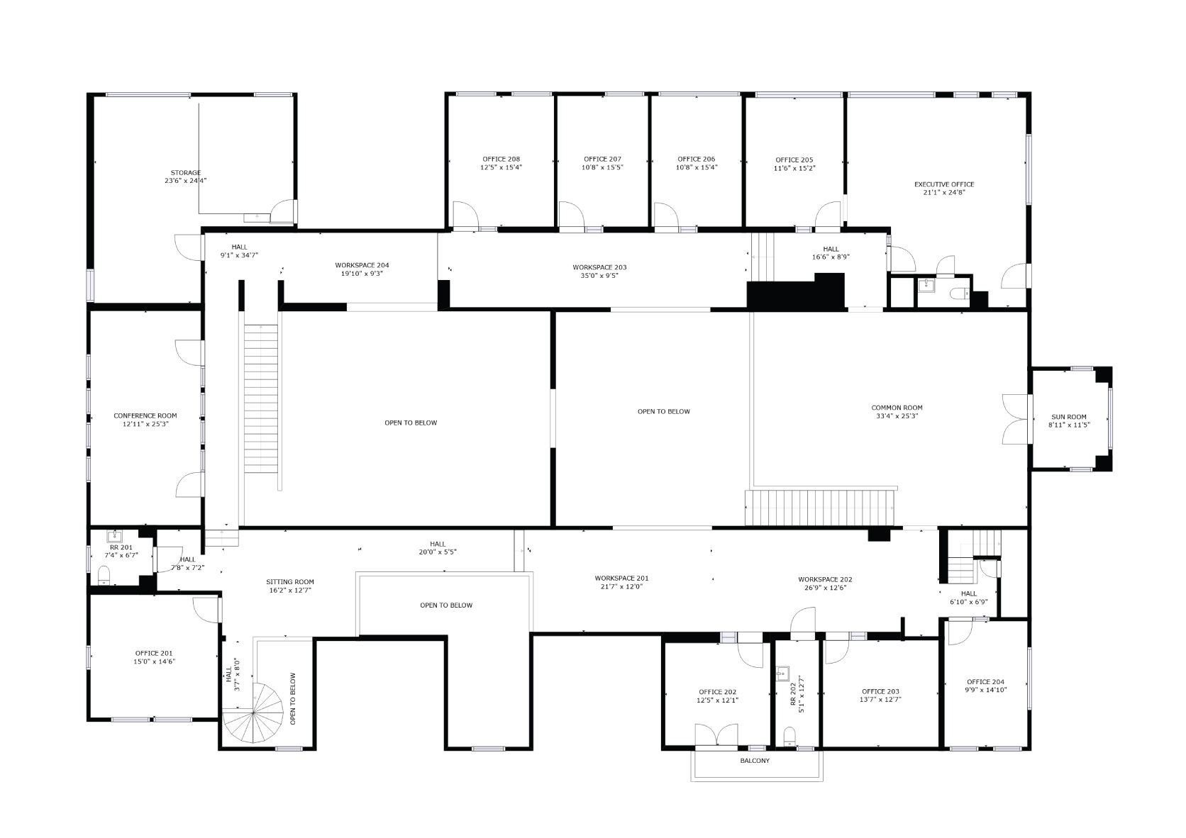 3d floor plan visualization for a los angeles real estate listing.