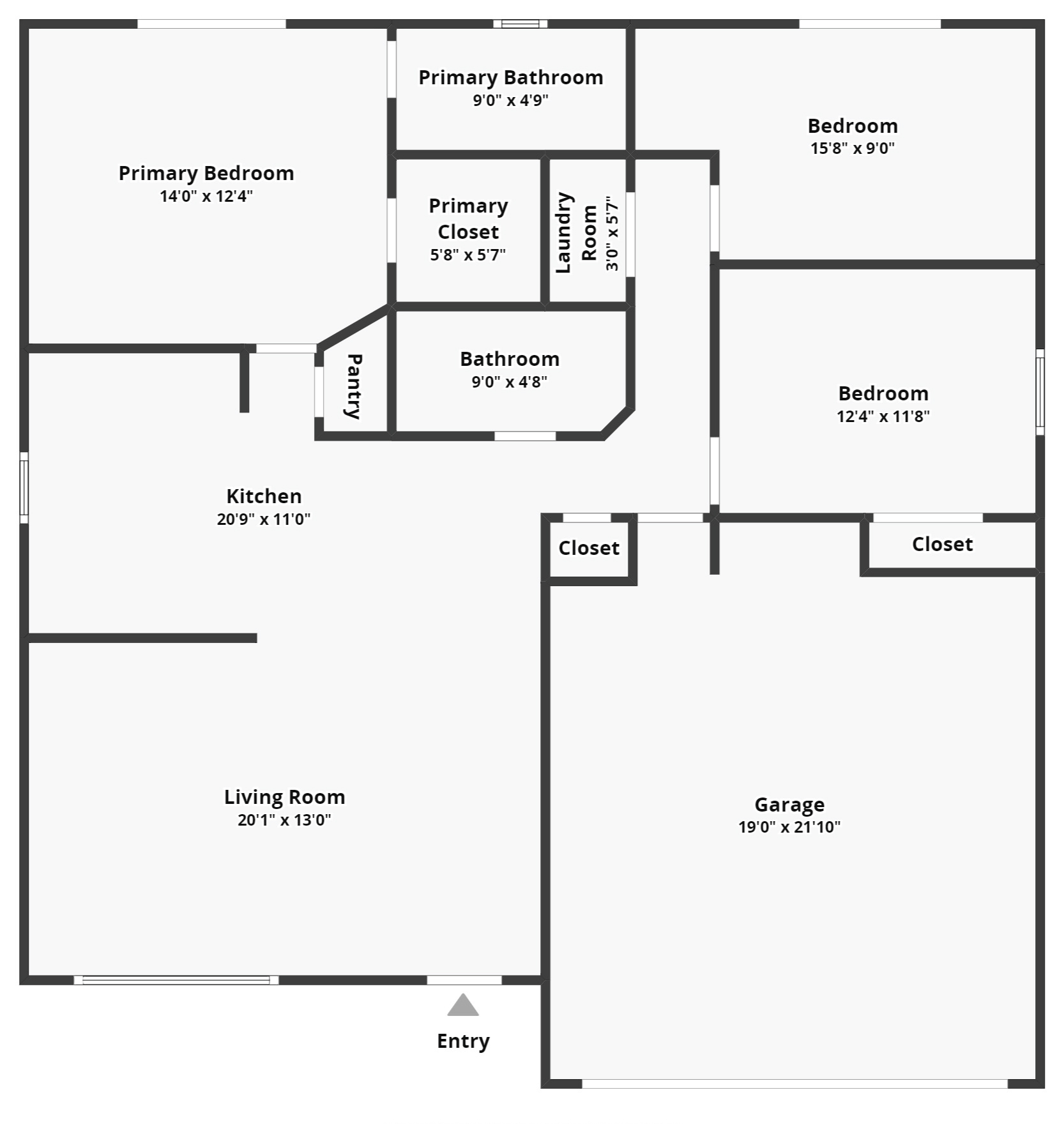 Floor plan designed for marketing a los angeles real estate property.