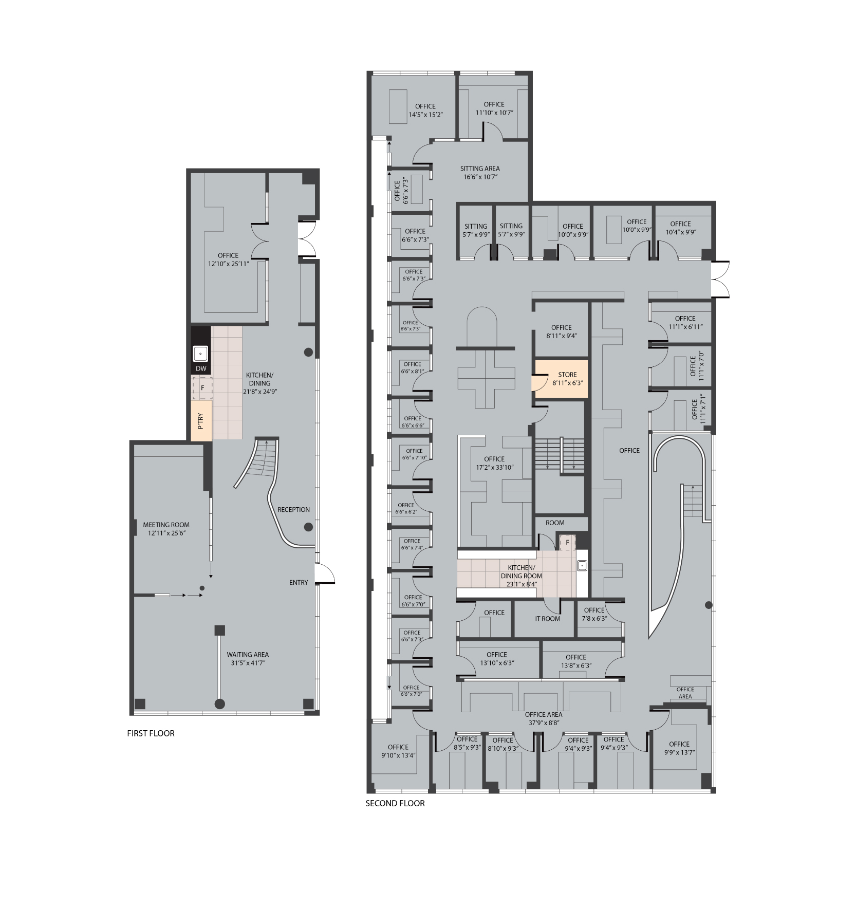 Interactive floor plan photo for a los angeles home, featuring clickable areas.