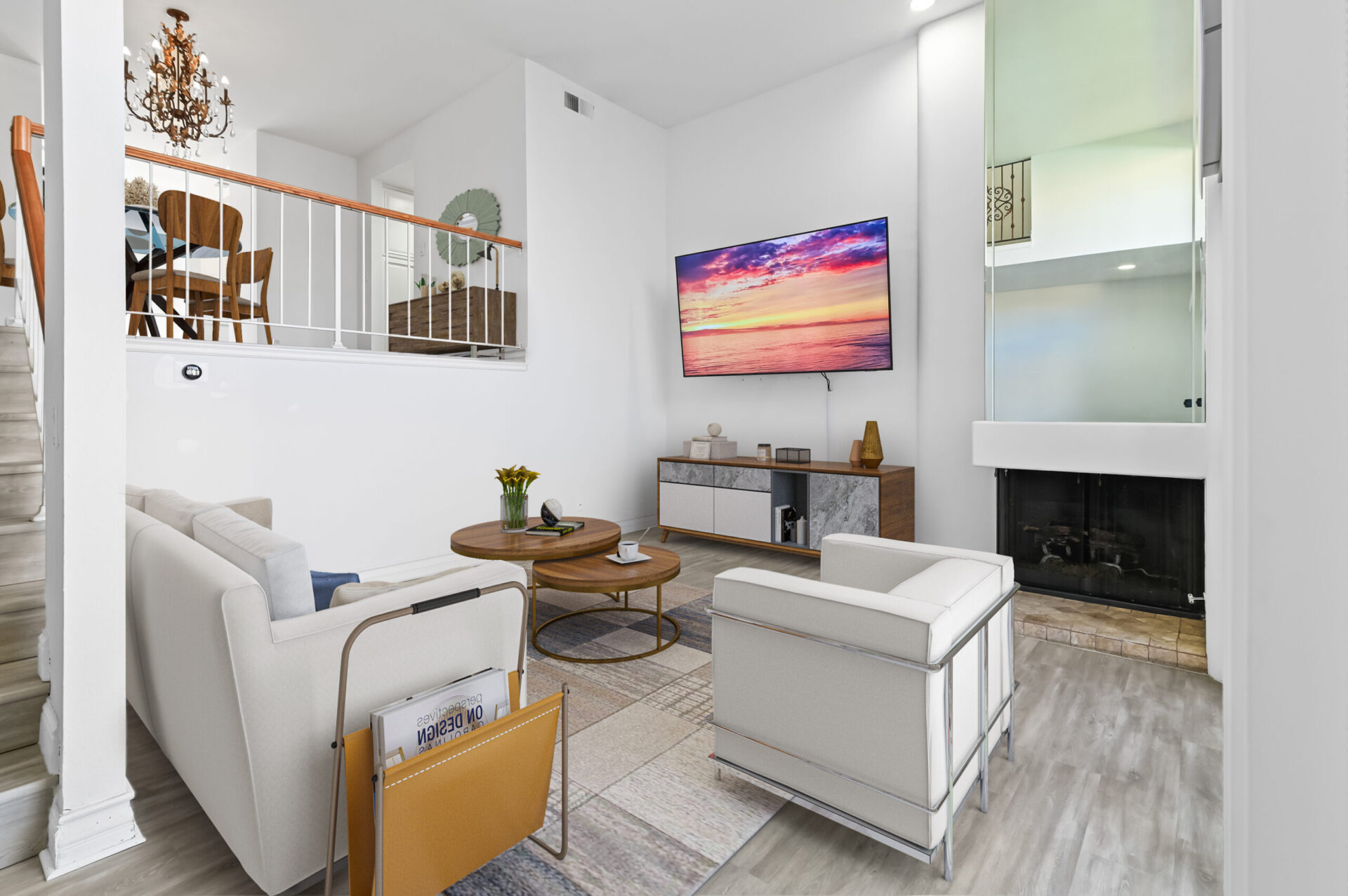 Bright living room photograph showcasing natural light in a los angeles property.