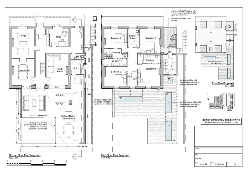 Annotated floor plan drawing with labels for a los angeles home.